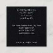 Minimale eenvoudige elegantie vierkante visitekaartje (Achterkant)