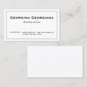 Minimale, eenvoudige en elegante lijngrens visitekaartje (Voorkant / Achterkant)