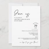 Minimale Eenvoudige externe bedrijfsgebeurtenis Kaart (Voorkant)