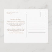 Minimale Eenvoudige Foto Downsize Kleinere Bruilof Aankondigingskaart (Achterkant)