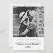 Minimale eenvoudige foto Elegant Kerstmis Feestdagenkaart (Achterkant)