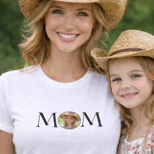 Minimale Eenvoudige Foto MOEDER Moederdag Cadeau T-shirt