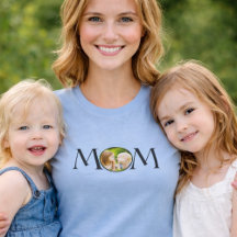 Minimale Eenvoudige Foto Navy MOM Moederdag Gesche