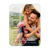 Minimale Eenvoudige Foto Vellum Overlay Typografie Magneet (Verticaal)