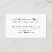 Minimale eenvoudige fotografie  visitekaartje (Achterkant)