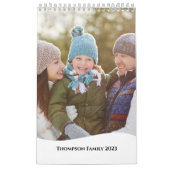 Minimale Eenvoudige Fotomaanden Cool Typografie Kalender (Hoes)