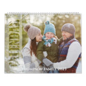 Minimale Eenvoudige Fotomaanden Cool Typografie Kalender (Hoes)