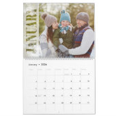 Minimale Eenvoudige Fotomaanden Cool Typografie Kalender (Jan 2026)