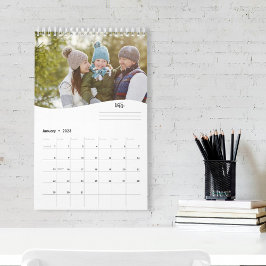 Minimale Eenvoudige Fotomaanden Cool Typografie Kalender