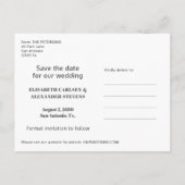 Minimale eenvoudige foto's bruiloft met de datum aankondigingskaart (Achterkant)