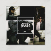 Minimale, eenvoudige, gebold, bedankt kaart vierkante visitekaartje (Voorkant)