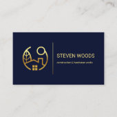 Minimale Eenvoudige Gold Line Handyman Visitekaartje (Voorkant)