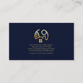 Minimale Eenvoudige Gold Line Property Visitekaartje (Achterkant)