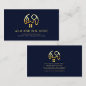 Minimale Eenvoudige Gold Line Property Visitekaartje (Voorkant / Achterkant)