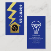 Minimale eenvoudige goudbliksem-zelfbediening visitekaartje (Voorkant / Achterkant)