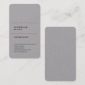 Minimale eenvoudige grijze laptop visitekaartje (Voorkant / Achterkant)