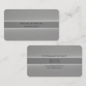 Minimale eenvoudige grijze laptop visitekaartje (Voorkant / Achterkant)