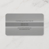 Minimale eenvoudige grijze laptop visitekaartje (Achterkant)