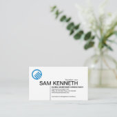 Minimale eenvoudige grijze lijn-ondernemer opstart visitekaartje (Staand voorkant)