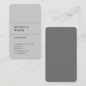 Minimale eenvoudige grijze Professional Visitekaartje (Voorkant / Achterkant)