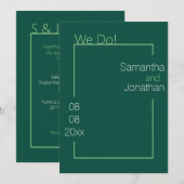 Minimale Eenvoudige Groene Aansporing van de Wedde Kaart (Voorkant / Achterkant)