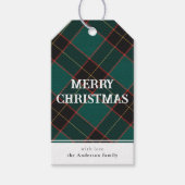 Minimale eenvoudige groene buffel gespeeld Vrolijk Cadeaulabel (Voorkant)