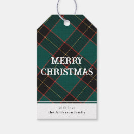 Minimale eenvoudige groene buffel gespeeld Vrolijk Cadeaulabel