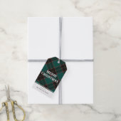 Minimale eenvoudige groene buffel gespeeld Vrolijk Cadeaulabel (Met Touw)