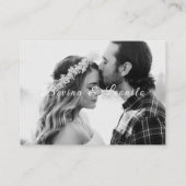 Minimale Eenvoudige Grote Manuscript Weddenschap W Informatiekaartje (Achterkant)