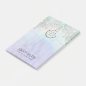 Minimale eenvoudige iriserende holografisch uw log post-it® notes (Schuin)