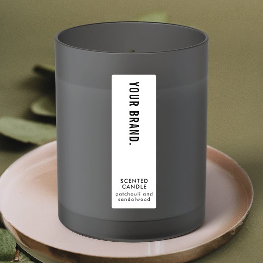 Minimale Eenvoudige Kaarsenpot Dun Verticaal Water Labels