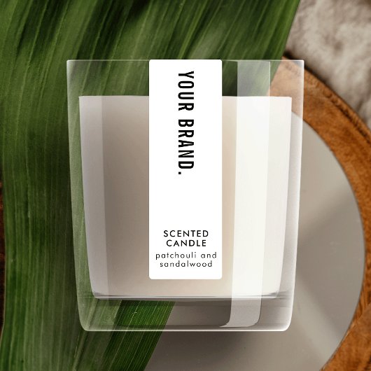 Minimale Eenvoudige Kaarsenpot Dun Verticaal Water Labels