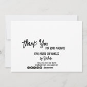 Minimale eenvoudige kaarszorg Hartelijk dank voor  Bedankkaart (Achterkant)