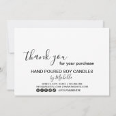 Minimale eenvoudige kaarszorg Hartelijk dank voor  Bedankkaart (Achterkant)