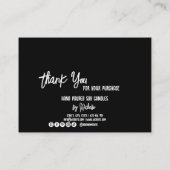 Minimale eenvoudige kaarszorg Hartelijk dank voor Informatiekaartje (Achterkant)