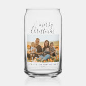 Minimale Eenvoudige kerstritsserie Foto Blikvorm Glas (Achterkant)