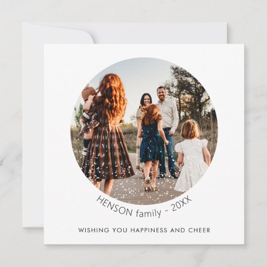 Minimale Eenvoudige kerstrondfoto (Voorkant)