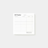 Minimale eenvoudige kostentracker post-it® notes (Voorkant)