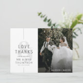 Minimale Eenvoudige Liefde & Bedankt met fotobruil