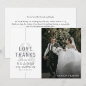 Minimale Eenvoudige Liefde & Bedankt met fotobruil