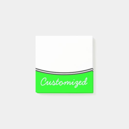 Minimale, Eenvoudige, Limoen achtergrond + Naam la Post-it® Notes (Voorkant)