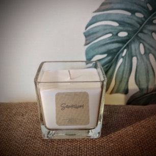 Minimale eenvoudige linnenaalschaars vierkante sticker