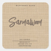 Minimale eenvoudige linnenaalschaars vierkante sticker (Voorkant)