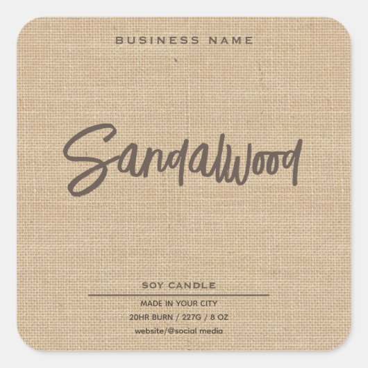 Minimale eenvoudige linnenaalschaars vierkante sticker (Voorkant)