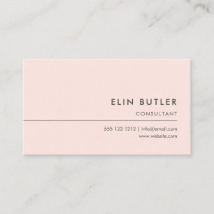 Minimale eenvoudige Logo Blush Pink Visitekaartje