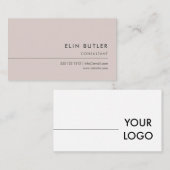 Minimale Eenvoudige Logo Champagne Visitekaartje (Voorkant / Achterkant)