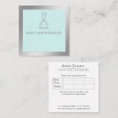 Minimale eenvoudige luxebladschaar afsprakenkaartje (Voorkant / Achterkant)