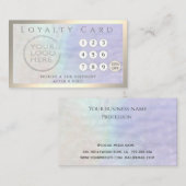 Minimale eenvoudige luxeholografische logo klantenkaartje (Voorkant / Achterkant)