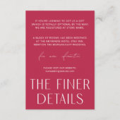 Minimale eenvoudige magenta - de Finer - details Informatiekaartje (Voorkant)