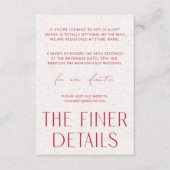 Minimale eenvoudige magenta en textuur de fijnere  informatiekaartje (Voorkant)